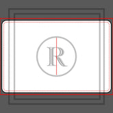 Elegant Chic White Grey Trim Custom Monogram Bath Mat