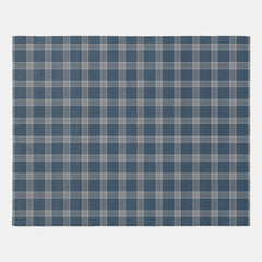Modern Farmhouse Rug, Blue And White Plaid Area Rug