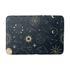 Celestial Sun and Moon Mystical Bath Mat