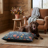 William Morris Blue Teal Arts & Crafts Floral Pet Bed