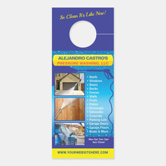 Pressure Power Washing Template Door Hanger