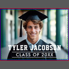 Modern Class of 2026 Custom Graduation Photo Sign