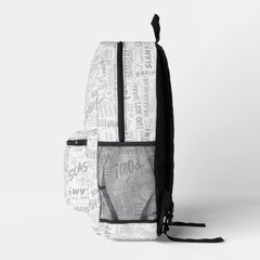 PEANUTS | Snoopy on Black White Comics Printed Backpack