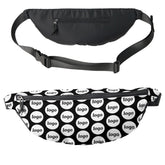 Logo Pattern Promotional Business Black Fanny Pack