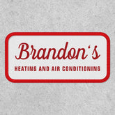 Vintage Style Red and White Business Name Patch