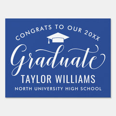 Congrats to Our 2026 Graduate Royal Blue Elegant Sign