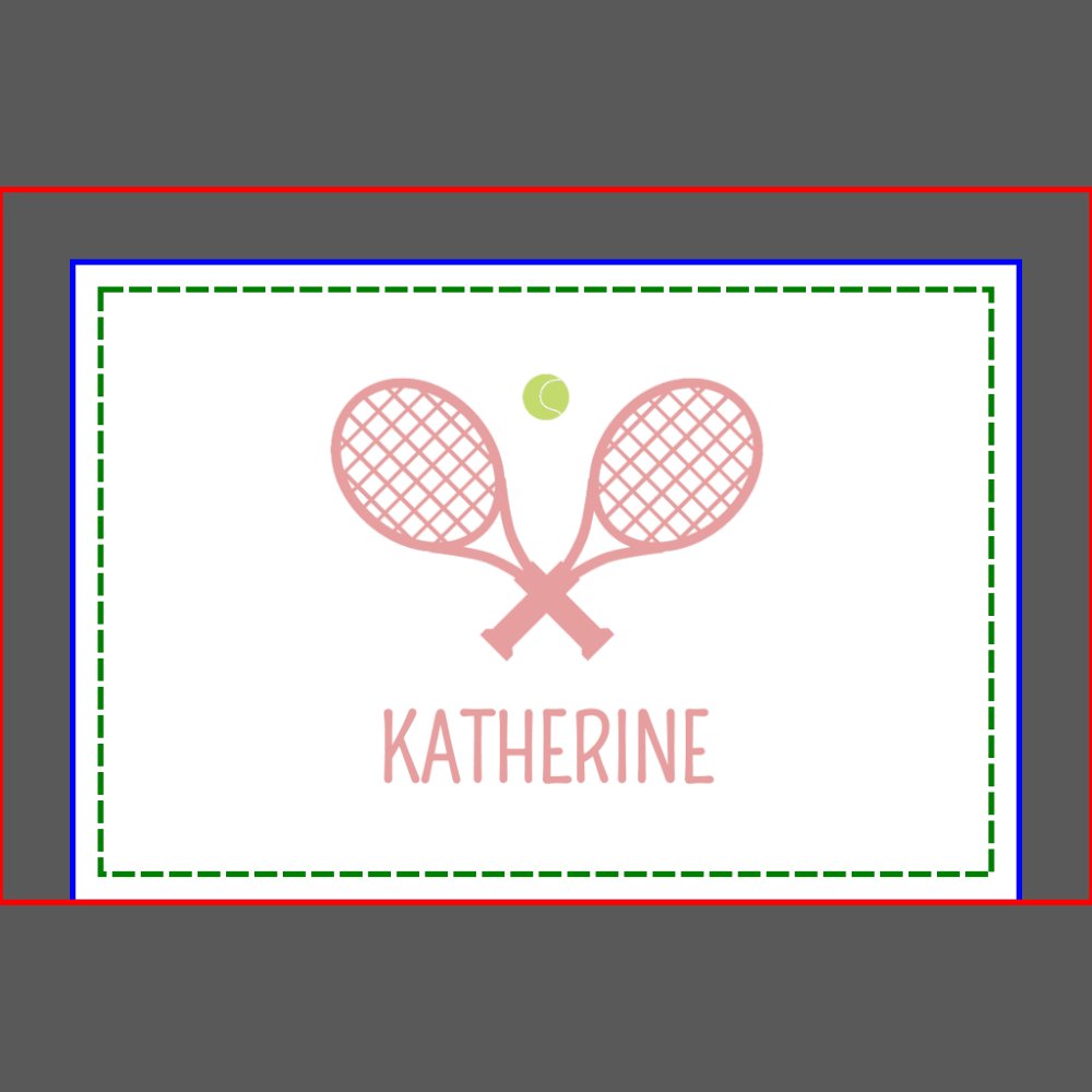 Personalized Tennis Player Custom Name Tennis Accessory Pouch