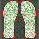 William Morris. Willow Bough. Vintage greenery Flip Flops