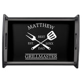 BBQ Grill Master Personalized Best Dad Father's S Serving Tray