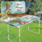 Tropical Tiki Party Beer Pong Table