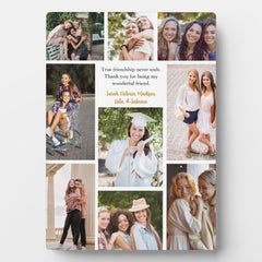Custom Friends Collage Friendship Quote Photo Plaque