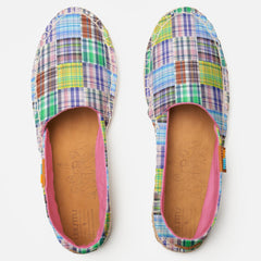 Preppy Patchwork Mixed Madras Faux Patchwork Espadrilles