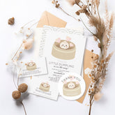 Little Dumpling Blue Baby Shower Favor Box