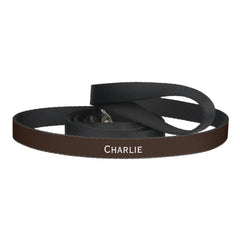 Custom Personalized Name Dark Brown Pet Leash