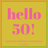 Bold Typography Pink Yellow Modern 50th Birthday Napkins