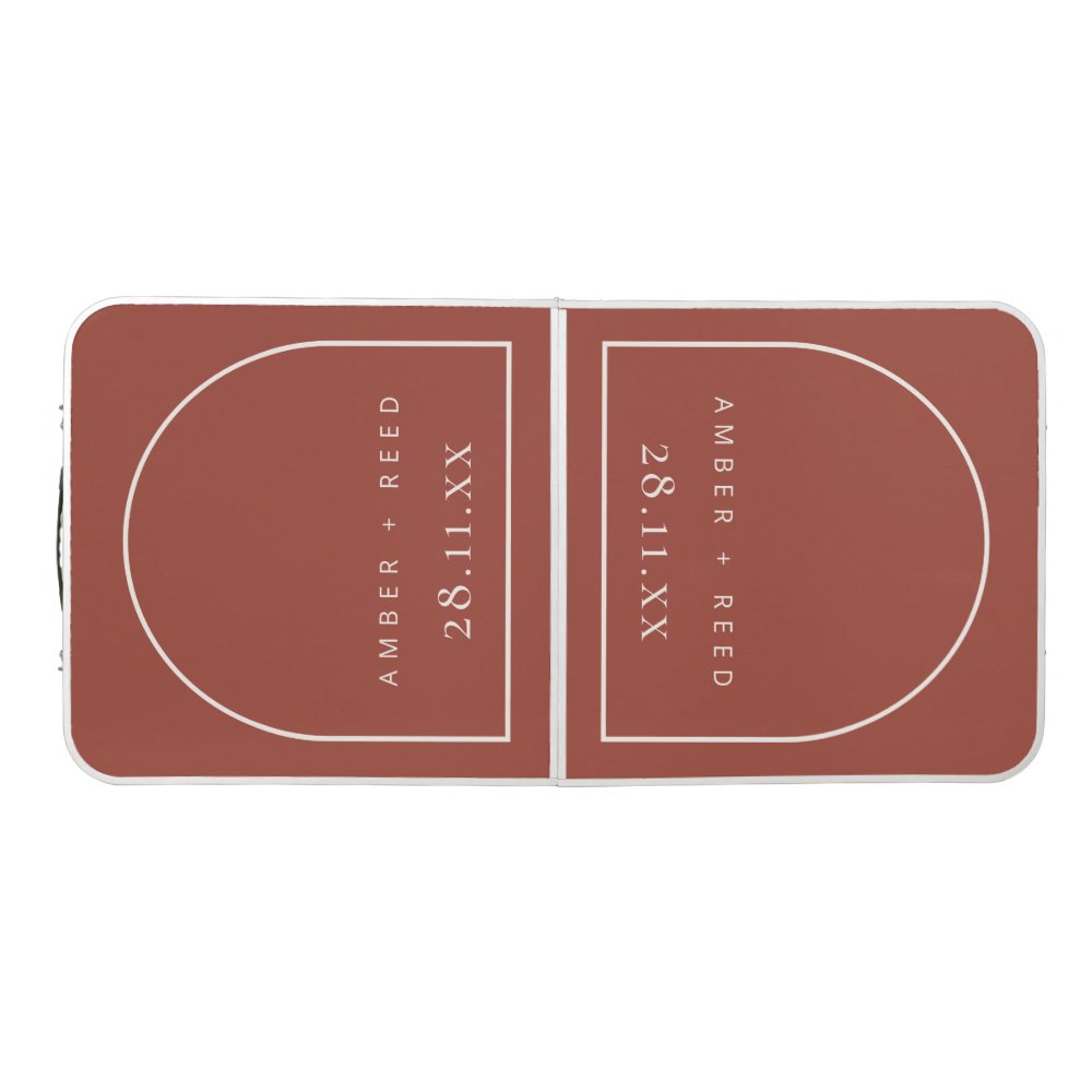 Terracotta Arch Wedding Beer Pong Table