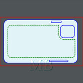Blue & Teal | Minimal Modern Initial Monogram Case-Mate iPhone Case