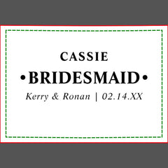 Wedding Date and Names Bridesmaid Personalized Shot Glass