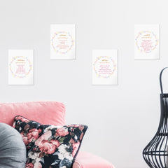 Quranic Wall Art Set - Floral Arabic Calligraphy
