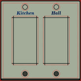 Labeled Light Switch Cover - Rectangle