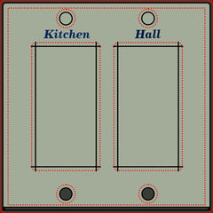 Labeled Light Switch Cover - Rectangle