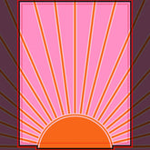 Sun Sunrise Pink And Orange Vintage Boho Sunshine Duvet Cover
