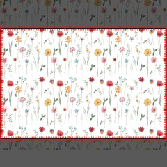 Painted Meadow Wildflower Pattern Paper Placemats