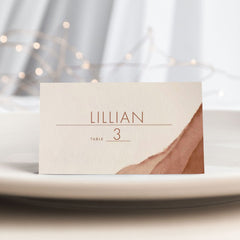 Terracotta Ombre | Minimalist Boho Wedding Place Card