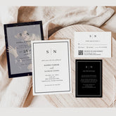Minimal and Chic | Black and White Wedding Favor Boxes
