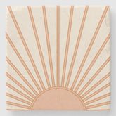 Sun Sunrise Earth Tones Terracotta Retro Sunshine Stone Coaster
