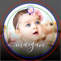 Custom Baby Photo Name Handwriting Script Keychain