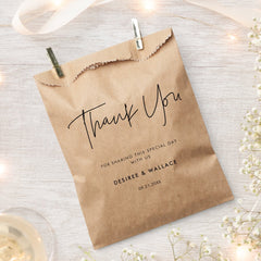 Modern minimalist wedding favor bags