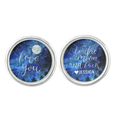 Love You to the Moon and Back | Personalized Cufflinks