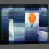 Paul Klee Harbinger of Autumn. Vintage blue art Passport Holder