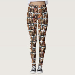 Create a Custom Photo Collage - 6 Photos - Text Leggings