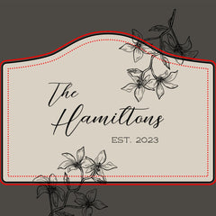 Farmhouse Floral Custom Established Year Door Sign