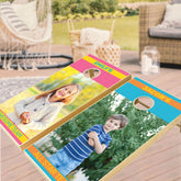 Custom Names and Teams 2 Photo Summer Bright Cornhole Set