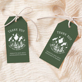 Modern Simple Camping Weekend Bachelorette Party Gift Tags