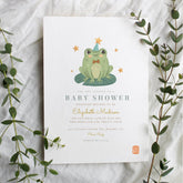 Watercolor Cute Frog Baby Shower Favor Bag