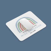 Modern watercolor rainbow teacher thank you gift mouse pad