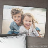 1 Full Photo and Text - Horizontal Landscape Pillow Case