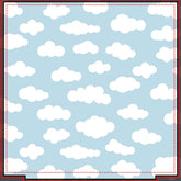 Pastel Clouds Aesthetic Baby Blue And White Duvet Cover