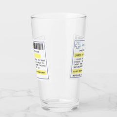 Personalized funny beer/cider prescription glass
