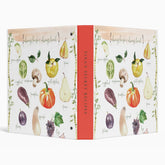 Vibrant Watercolor Fruits & Vegetables Recipe 3 Ring Binder