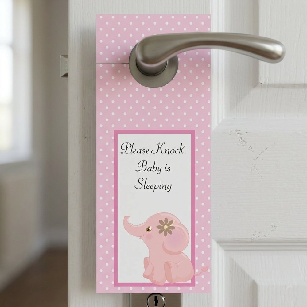 Do Not Disturb Baby Sleeping Door Hanger Sign