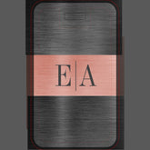 Elegant Brushed Metal Script Monogram Luggage Tag