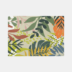 Modern Tropical leaves Contemporary Living area Rug