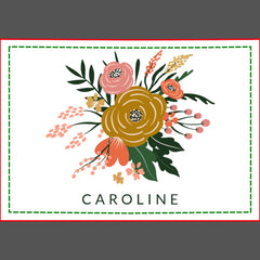 Simple Minimalist Botanical Flower Personalized Shot Glass