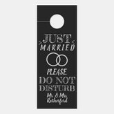 Chalkboard Just Married Do Not Disturb Door Hanger