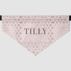 Cute Chic Pink Polka Dot Pet Dog Bandana Collar